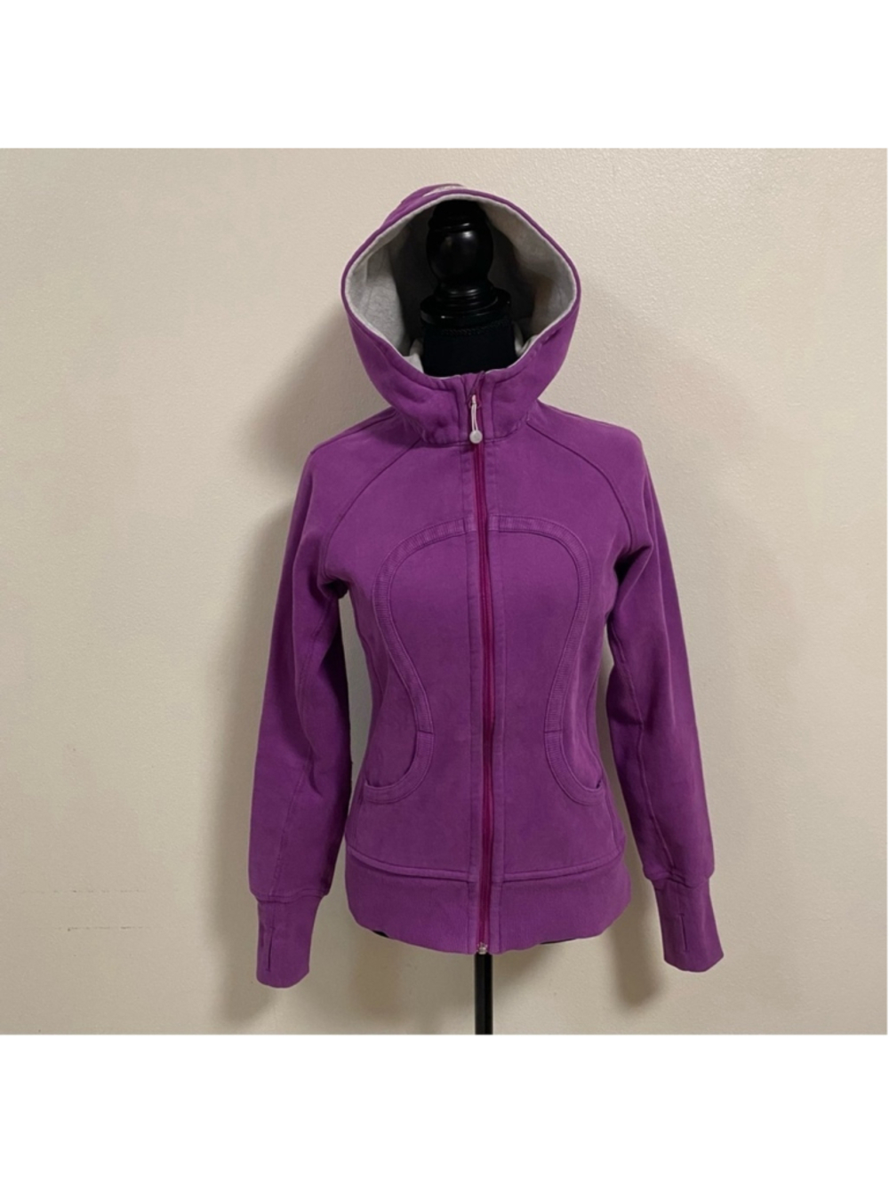 Lululemon Jacket Women's Size 6 Ultra Violet Scuba Hoodie Full zip sweater